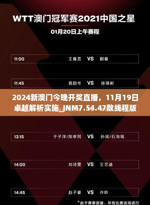 2024新澳門今晚開獎直播，11月19日卓越解析實施_JNM7.54.47數線程版