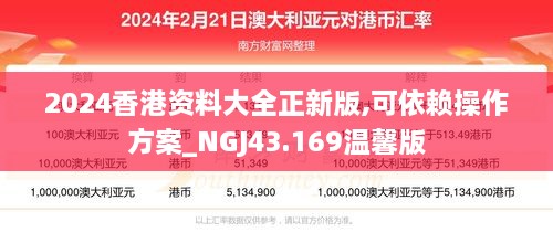 2024香港資料大全正新版,可依賴(lài)操作方案_NGJ43.169溫馨版