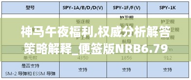 神馬午夜福利,權威分析解答策略解釋_便簽版NRB6.79