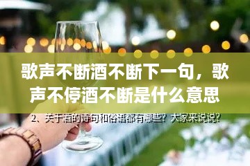 歌聲不斷酒不斷下一句，歌聲不停酒不斷是什么意思 