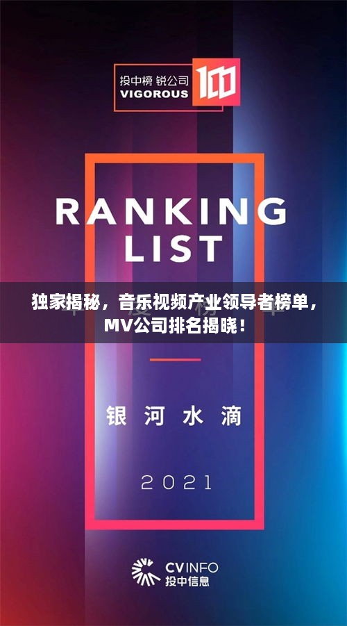 獨家揭秘，音樂視頻產(chǎn)業(yè)領(lǐng)導(dǎo)者榜單，MV公司排名揭曉！