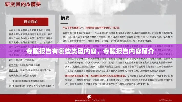 專題報告有哪些類型內(nèi)容，專題報告內(nèi)容簡介 