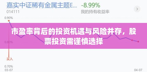 市盈率背后的投資機遇與風險并存，股票投資需謹慎選擇