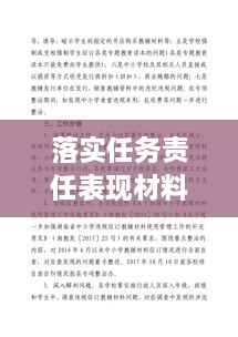 落實(shí)任務(wù)責(zé)任表現(xiàn)材料，任務(wù)落實(shí)方面存在的問(wèn)題及整改措施 