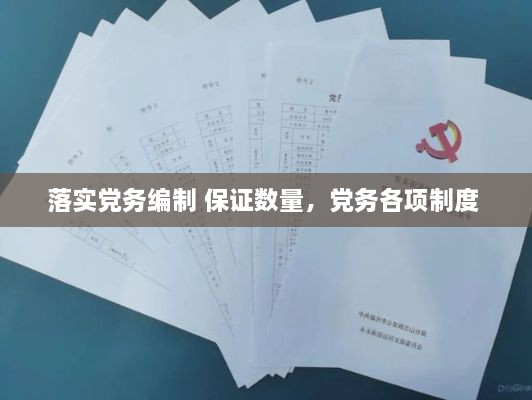 落實黨務編制 保證數(shù)量，黨務各項制度 