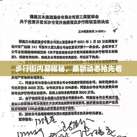 步行街內(nèi)幕揭秘，最新動(dòng)態(tài)搶先看
